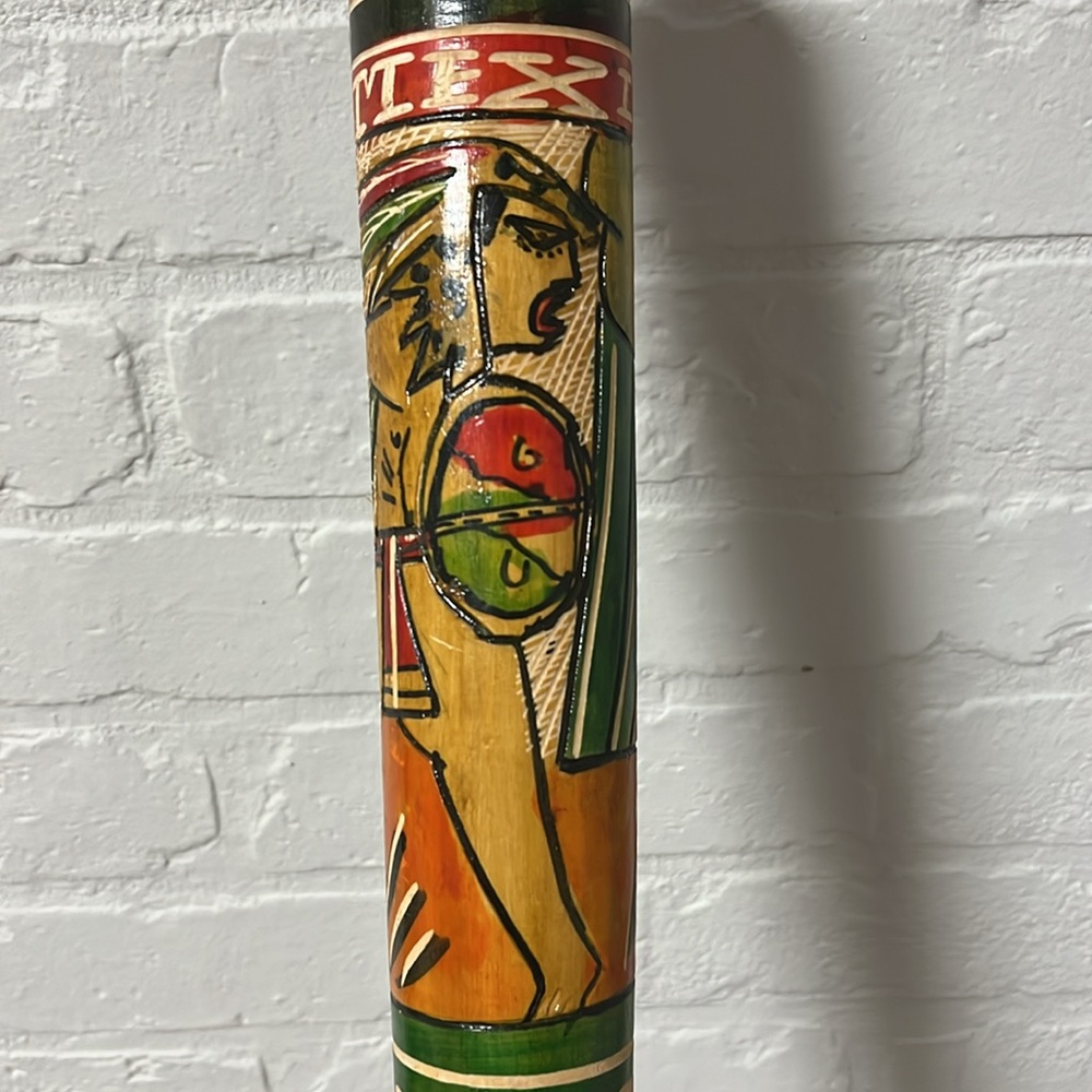 VTG Mexican Wooden Bat Pinata Stick - Picture 3 of 8